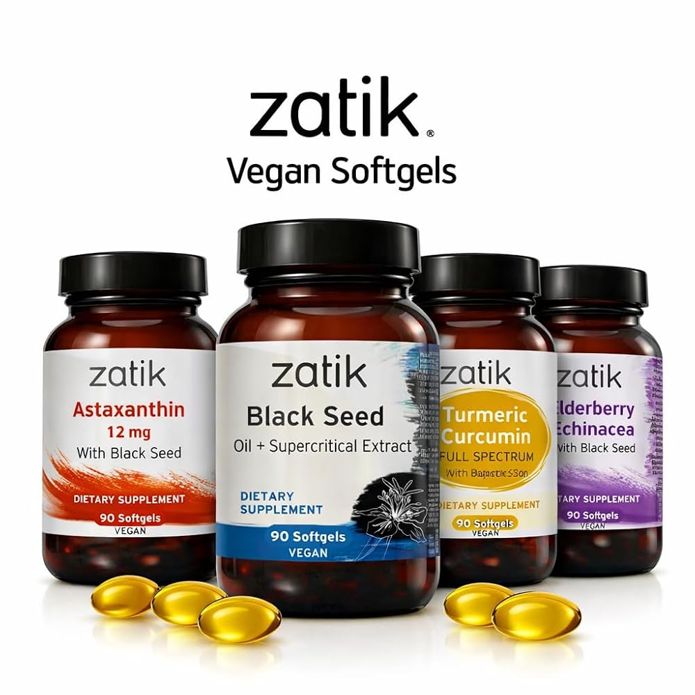 Zatik Naturals Elderberry Echinacea Black Seed Oil - 90 Softgels - image 8