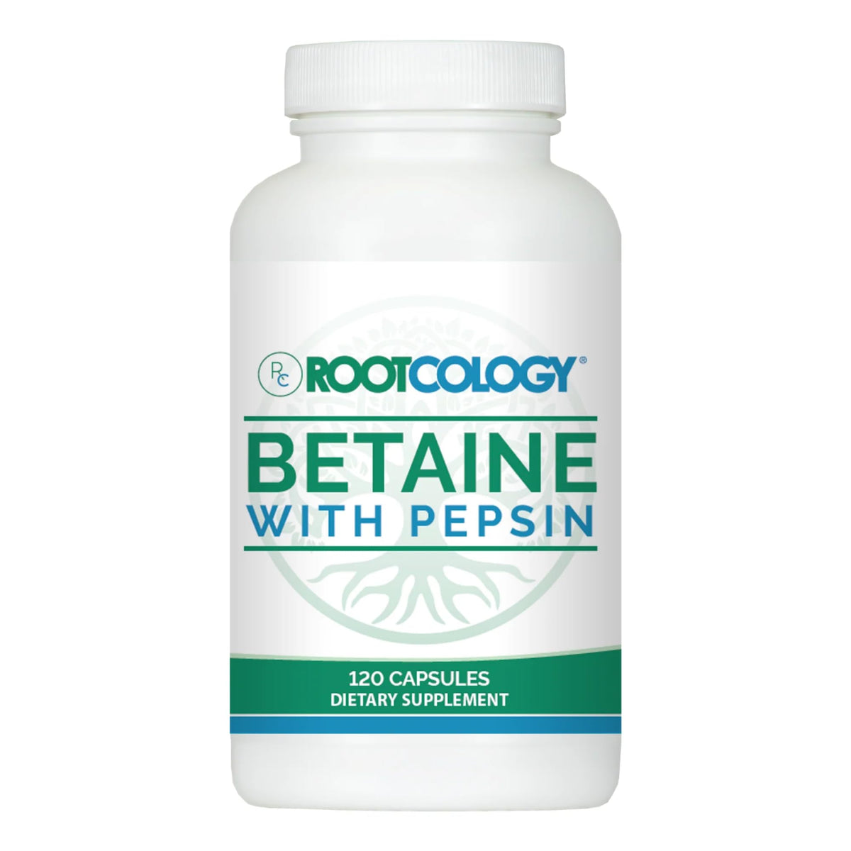 Rootcology Betaine with Pepsin Digestive Enzyme - 120 Capsules