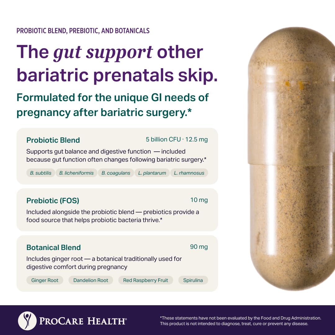 ProCare Health Prenatal Bariatric Multivitamin with Iron - 60 Capsules - image 4