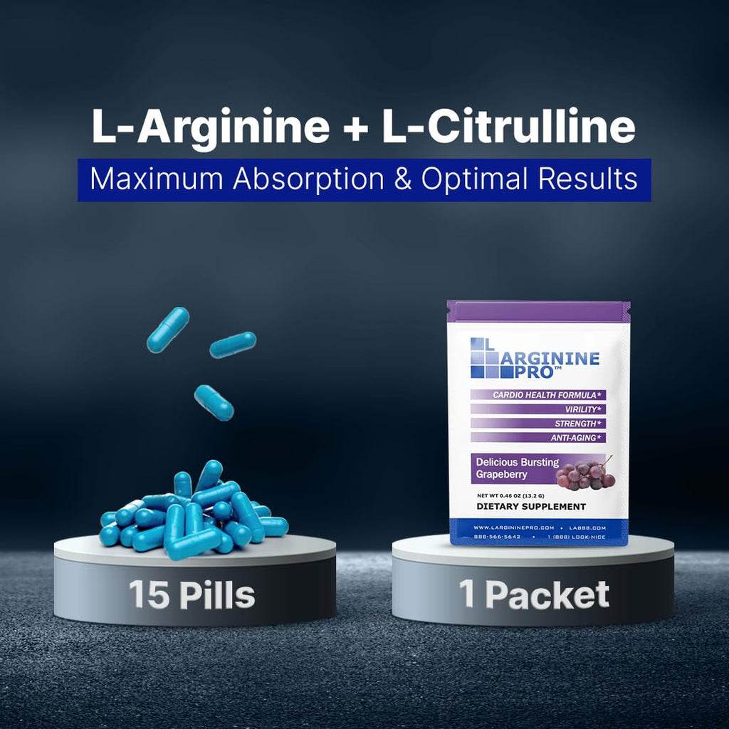 L-ARGININE PRO Supplement Powder with L-Citrulline - 90 Packets - image 9