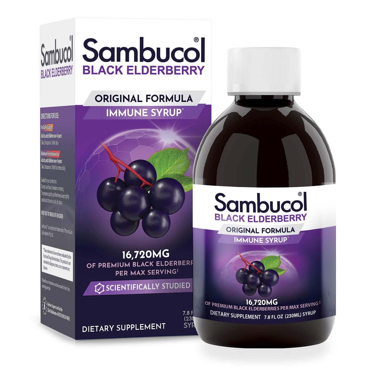 Sambucol Black Elderberry Syrup Immune Support - 7.8 Fl Oz
