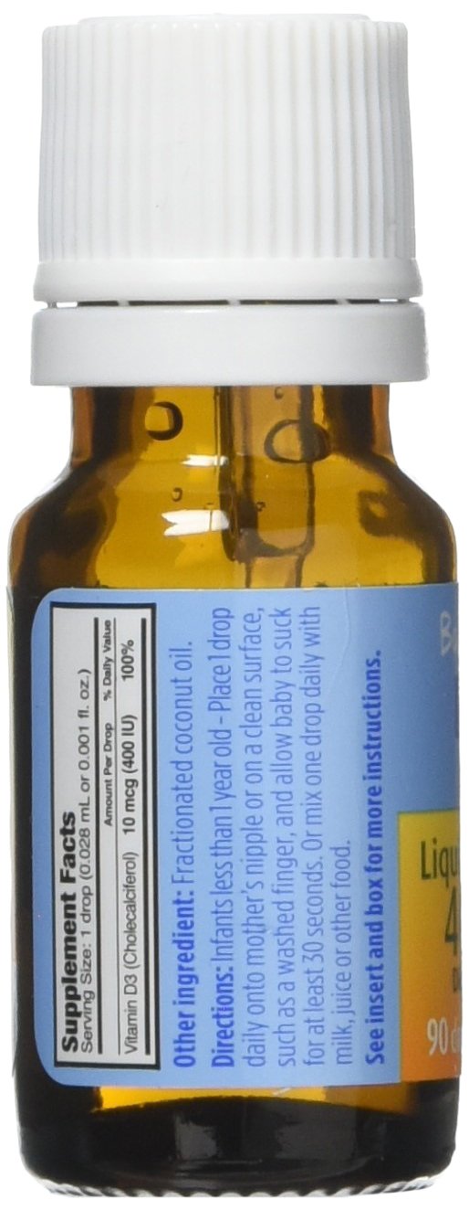 Ddrops Baby Vitamin D3 400 IU Drops - 0.24 Fl Oz (Pack of 3) - image 3