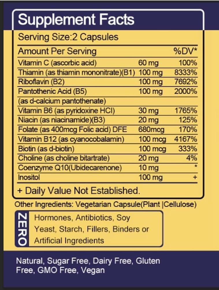 TheraSuva Vitamin B-Complex + CoQ10 + Vitamin C - 120 Softgels - image 2
