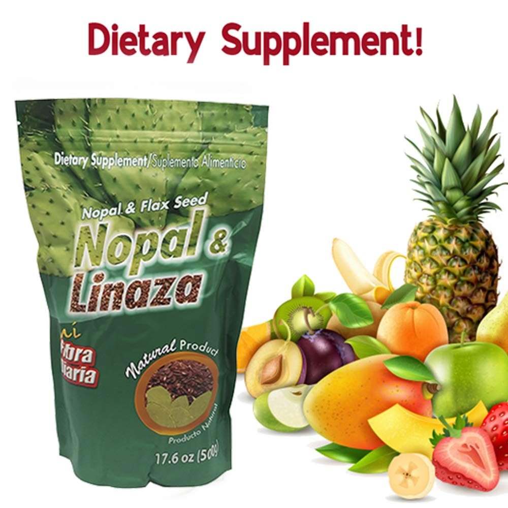 MI FIBRA DIARIA Nopal & Linaza Dietary Fiber Powder - 17.6 oz - image 5