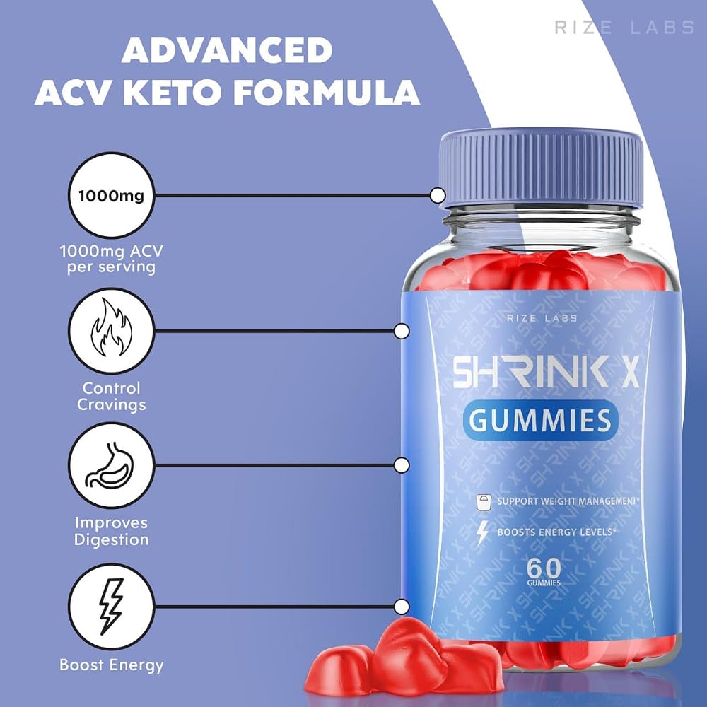 Rize Labs Shrink X Keto ACV Gummies Weight Loss - 120 Gummies - image 2