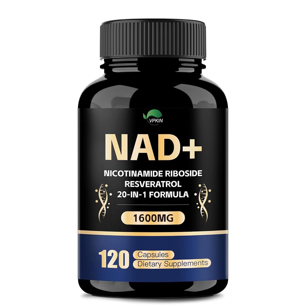 VPKIN NAD+ Supplement 1500mg with Resveratrol - 120 Capsules