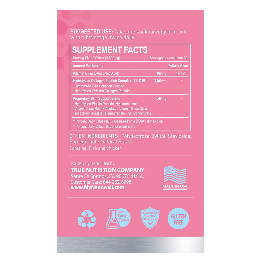 NANOWELL 3H Collagen Peptide 60 Sticks - I