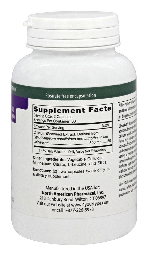 D'Adamo Personalized Nutrition ClearCal Calcium - 120 Vegetarian Capsules - image 2