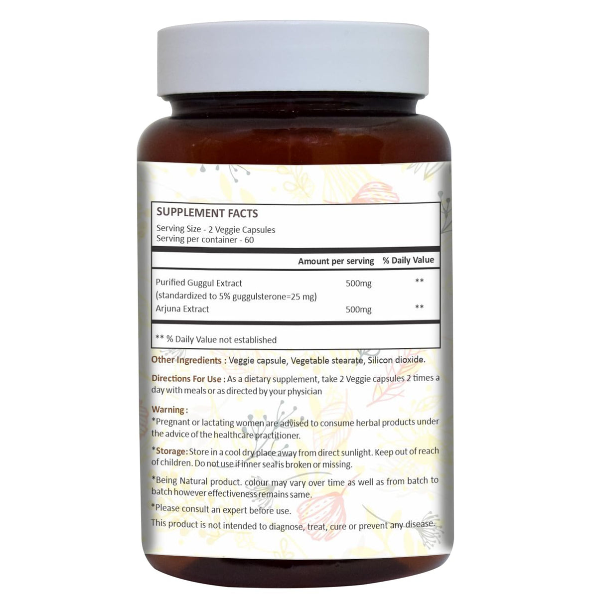 AYURFOREST Guggul with Arjuna Extract Vegetarian Capsules - 120 Count - image 2