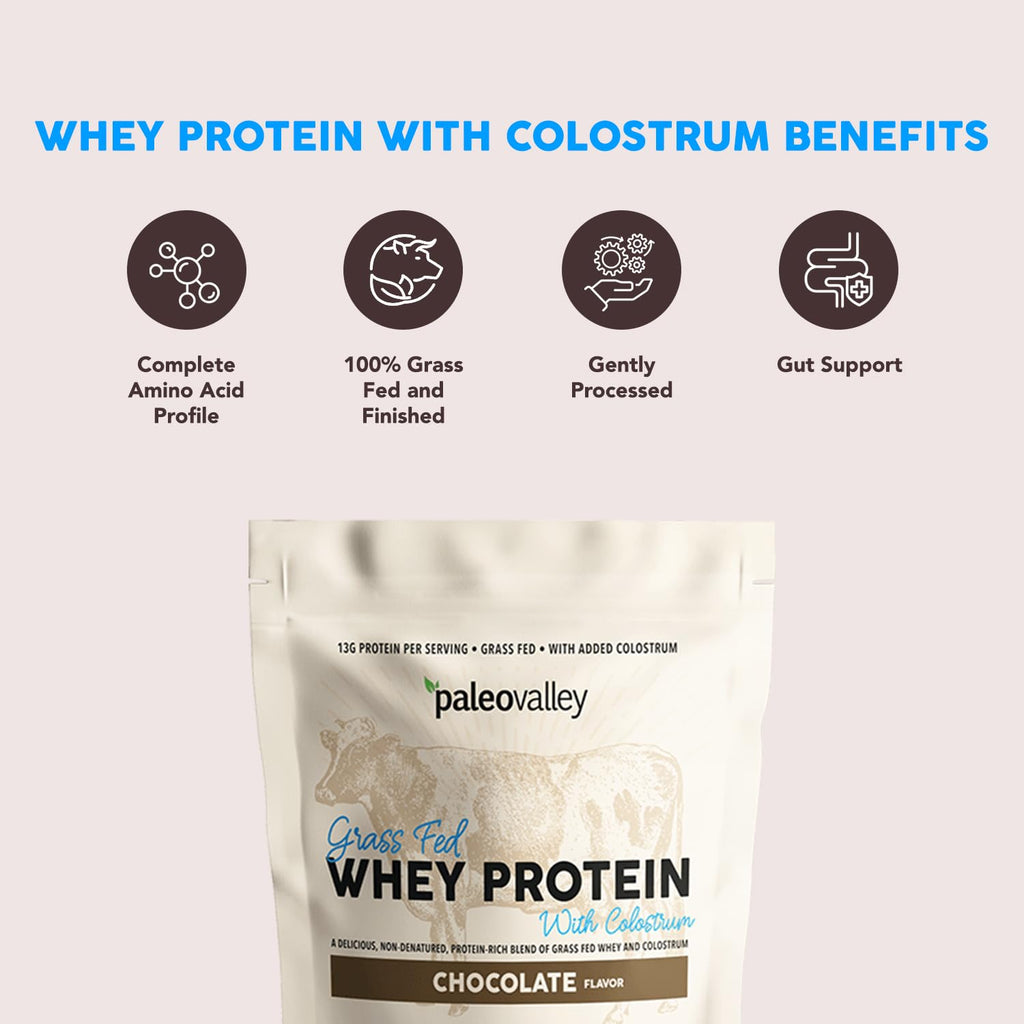 Paleovalley 100% Grassfed Whey Protein Powder with Colostrum