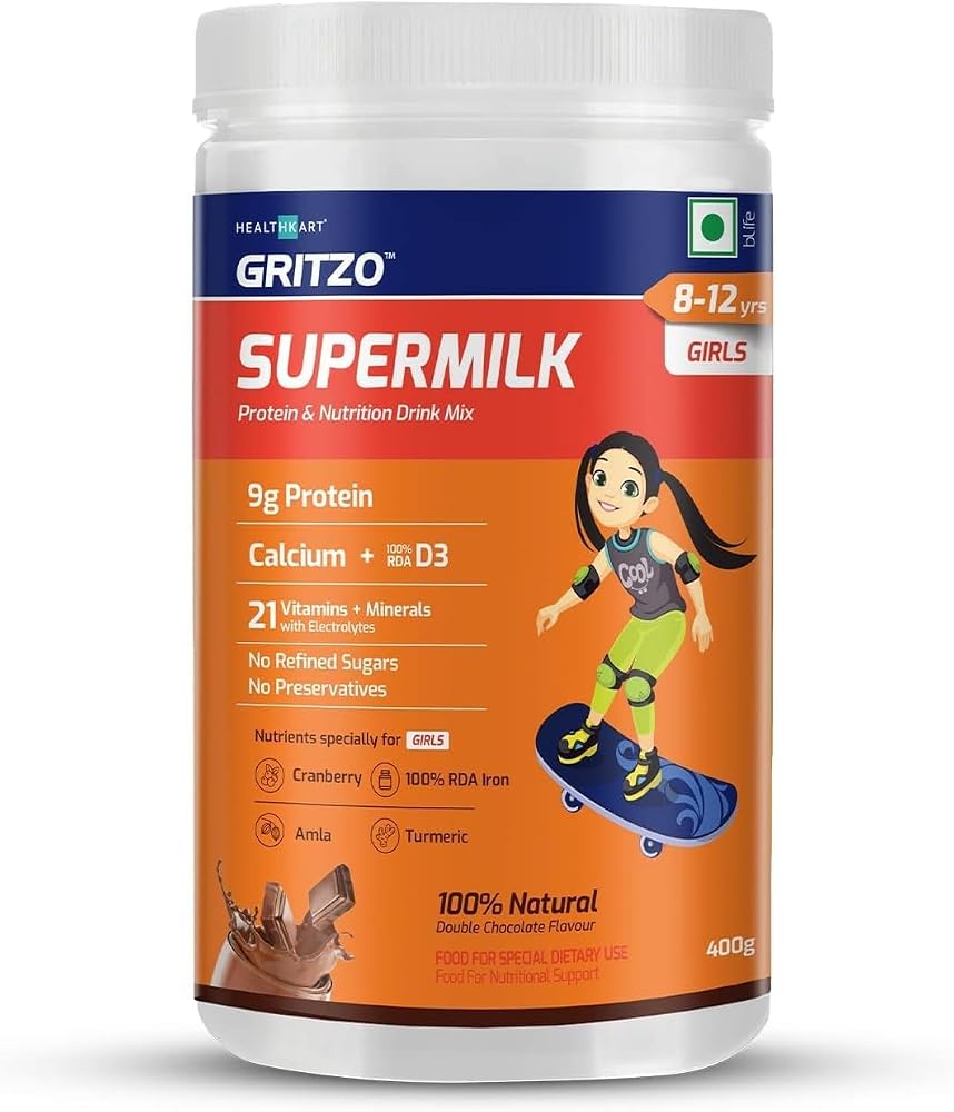 Generic SuperMilk Kids Protein Powder for Girls 8-12y Growth - 400g