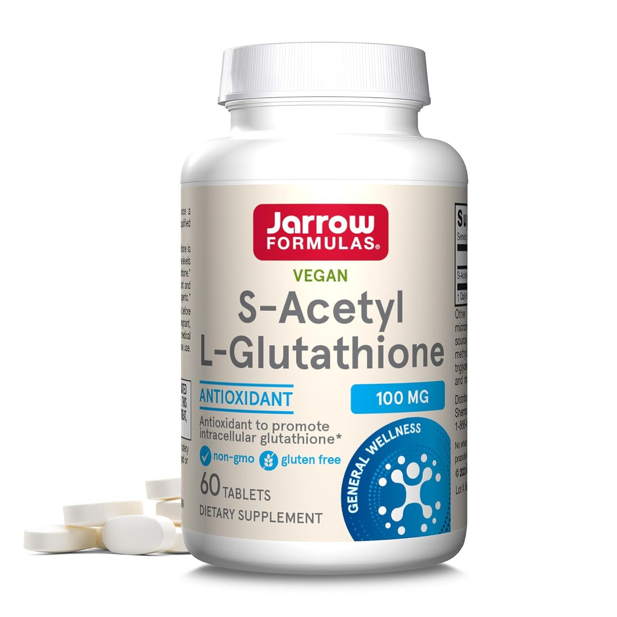 Jarrow Formulas S-Acetyl L-Glutathione 100 mg - 60 Tablets