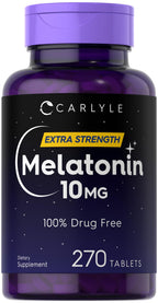 Carlyle Melatonin 10mg with L-Theanine - 270 Tablets