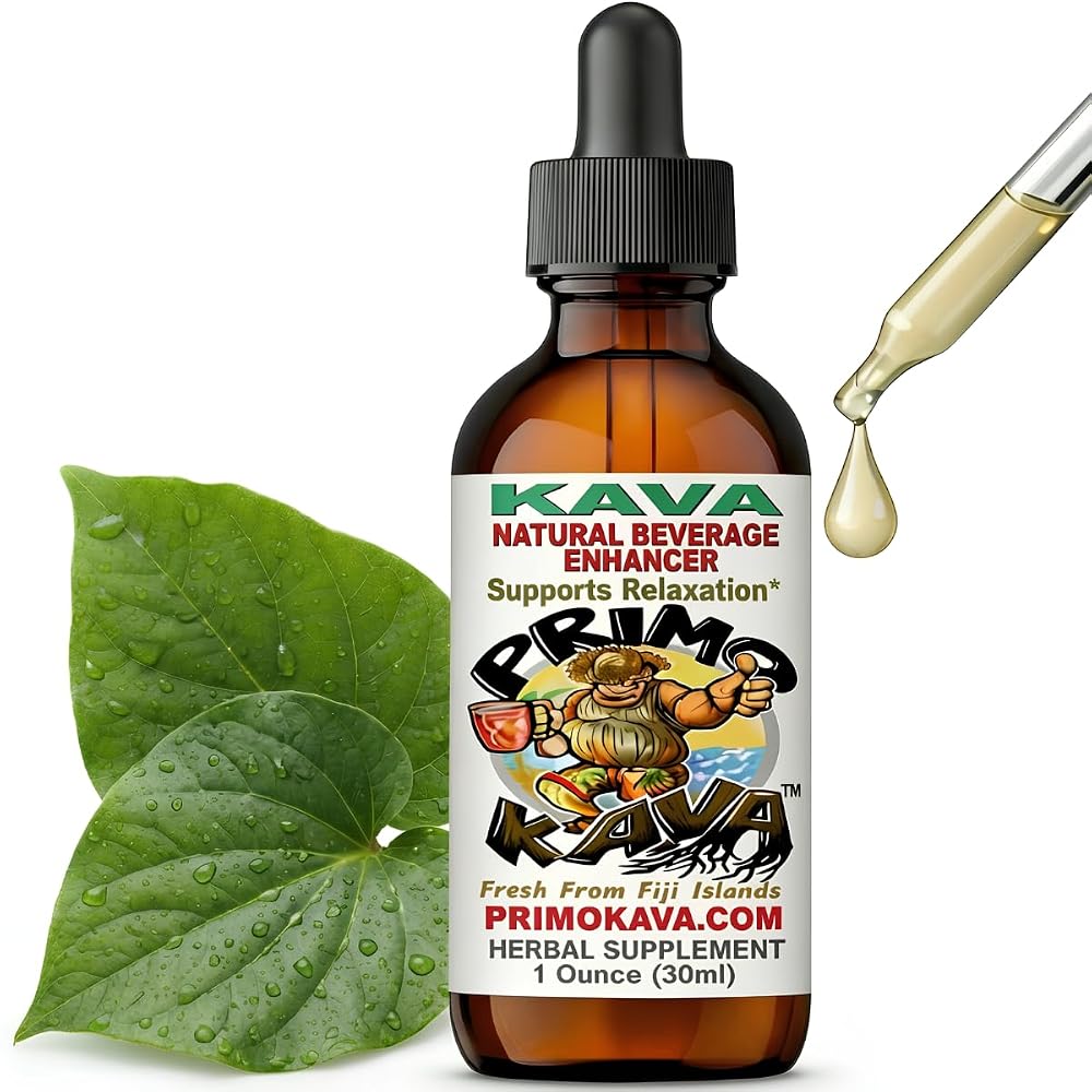 PRIMO KAVA Kava Drops 40mg Calm and Relaxation - 1 Fl Oz