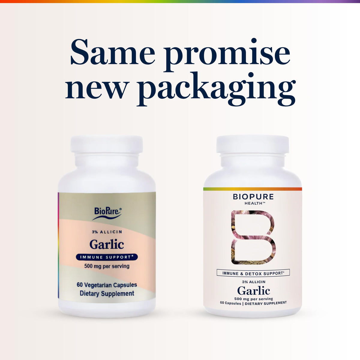 BioPure Garlic Immune Support - 60 Vegetarian Capsules - image 2