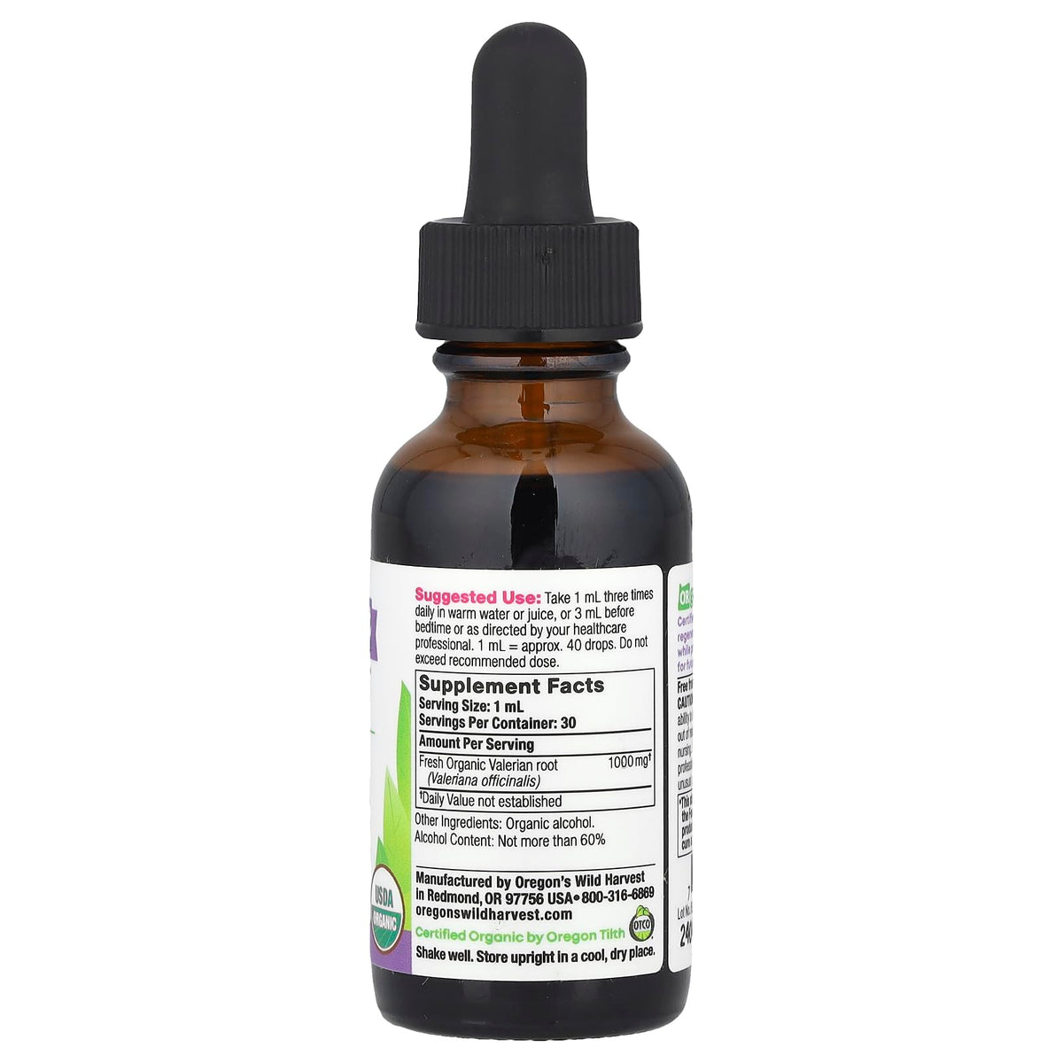 Oregon's Wild Harvest Valerian Extract for Sleep - 1 Fl Oz - image 2