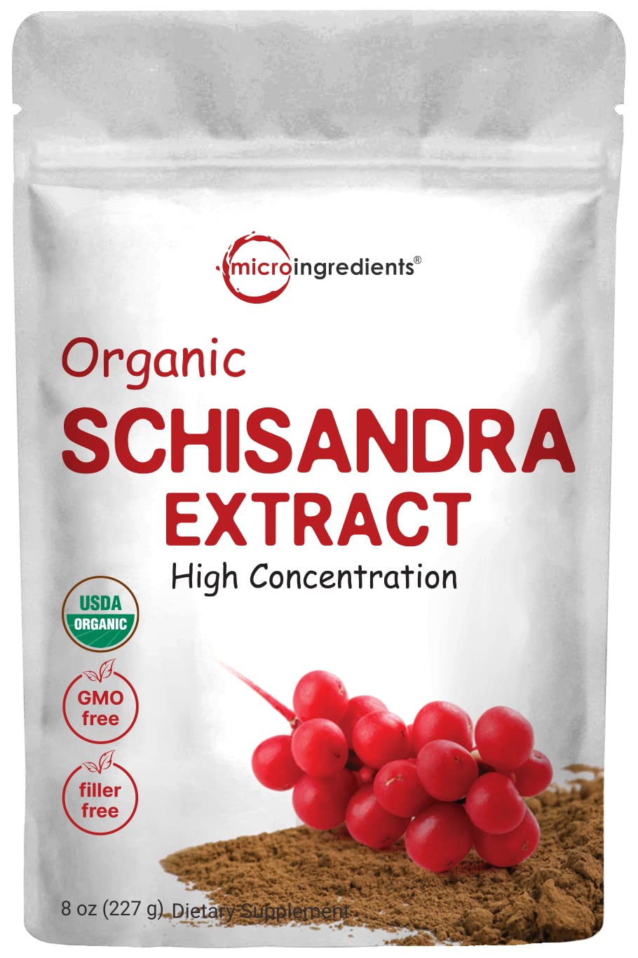 Micro Ingredients Organic Schisandra Extract Powder - 8 Ounce