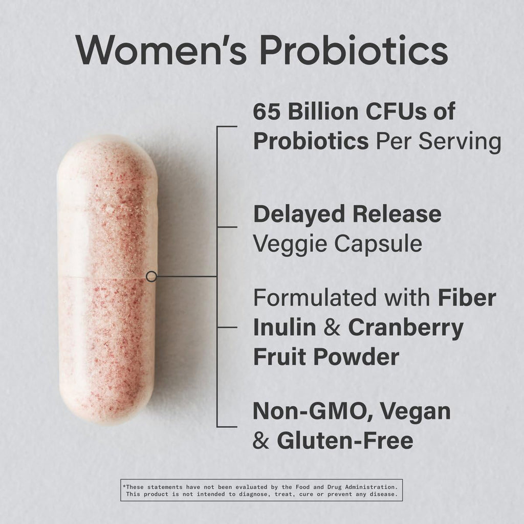 Sports Research Women's Probiotics 65 Billion CFU with Cranberry - 30 Capsules - image 2