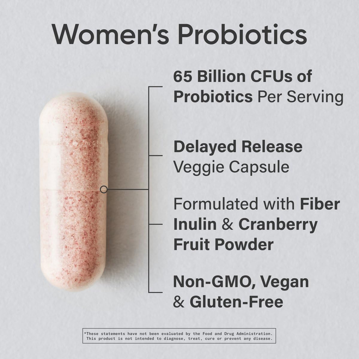 Sports Research Women's Probiotics 65 Billion CFU with Cranberry - 30 Capsules - image 2