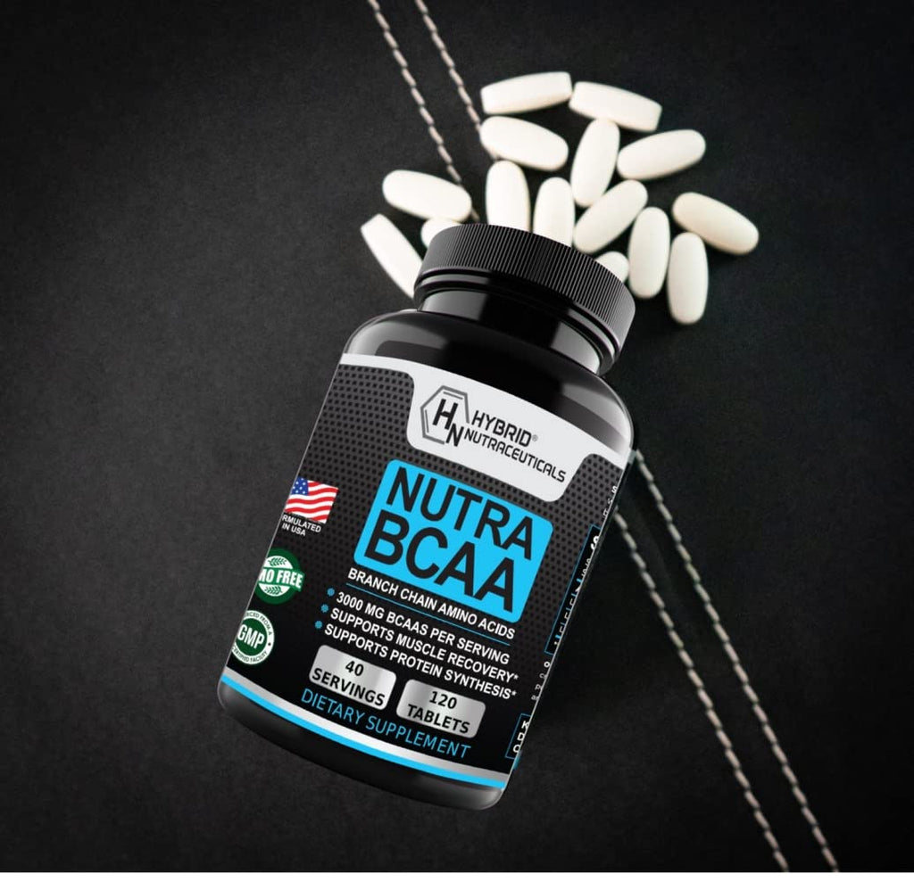 Hybrid Nutraceuticals Nutra BCAA 3000mg Branched Chain Amino Acids - 120 Tablets - image 6