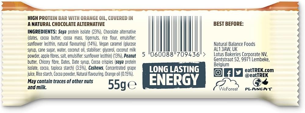 AmazValue Global Trek High Protein Power Chocolate Orange Bar - 16 Pack - image 3