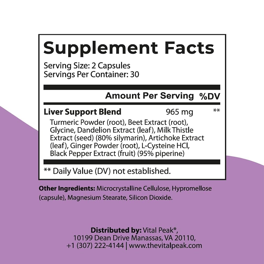 Vital Peak Liver Cleanse Detox & Repair Supplement with Milk Thistle - image 2