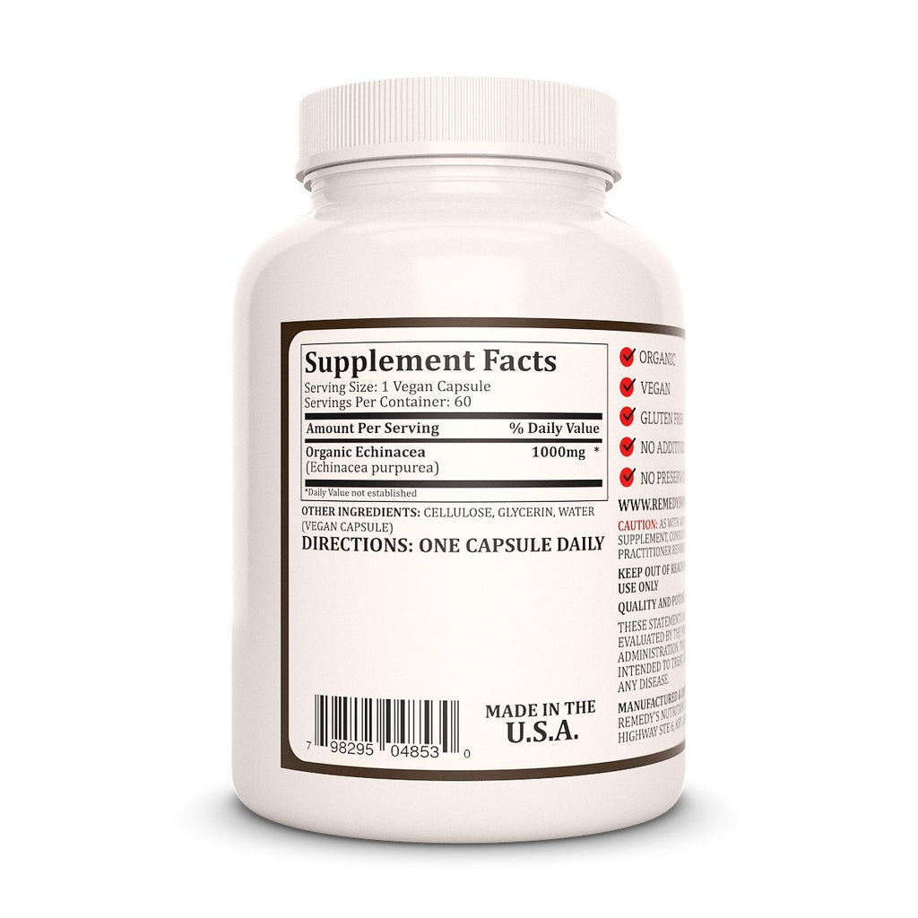 Remedy’s Nutrition Remedy's Nutrition Echinacea 1000 mg - 60 Vegan Capsules - image 2