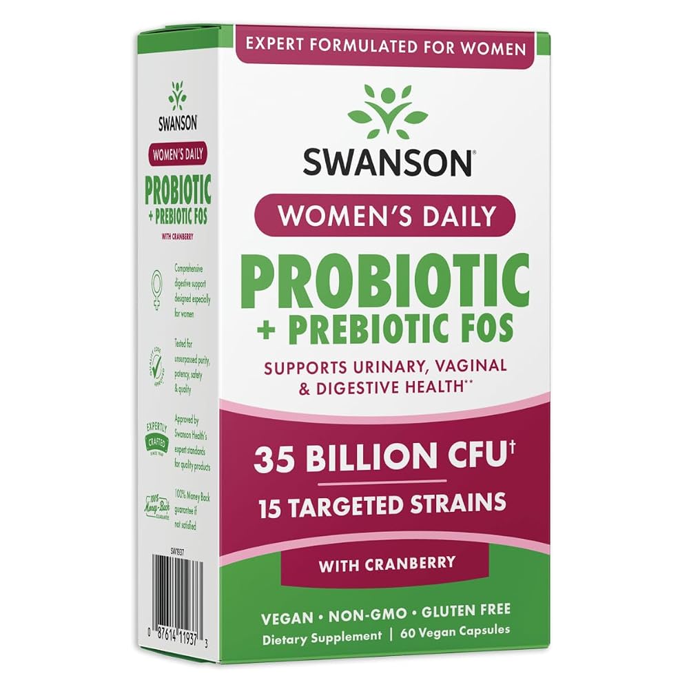 Swanson Women's Daily Probiotic with Prebiotic FOS - 60 Capsules