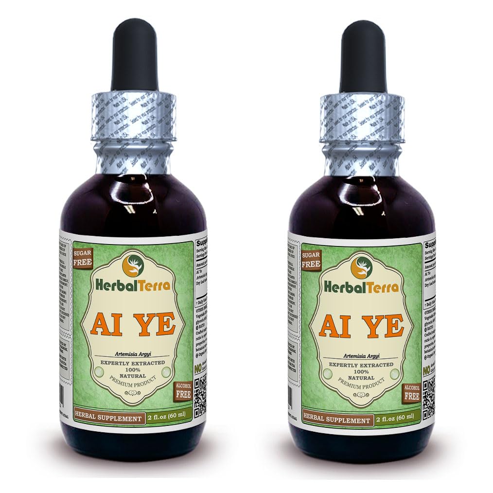 Herbal Terra LLC Ai Ye, Mugwort (Artemisia Vulgaris) Tincture, Dried
