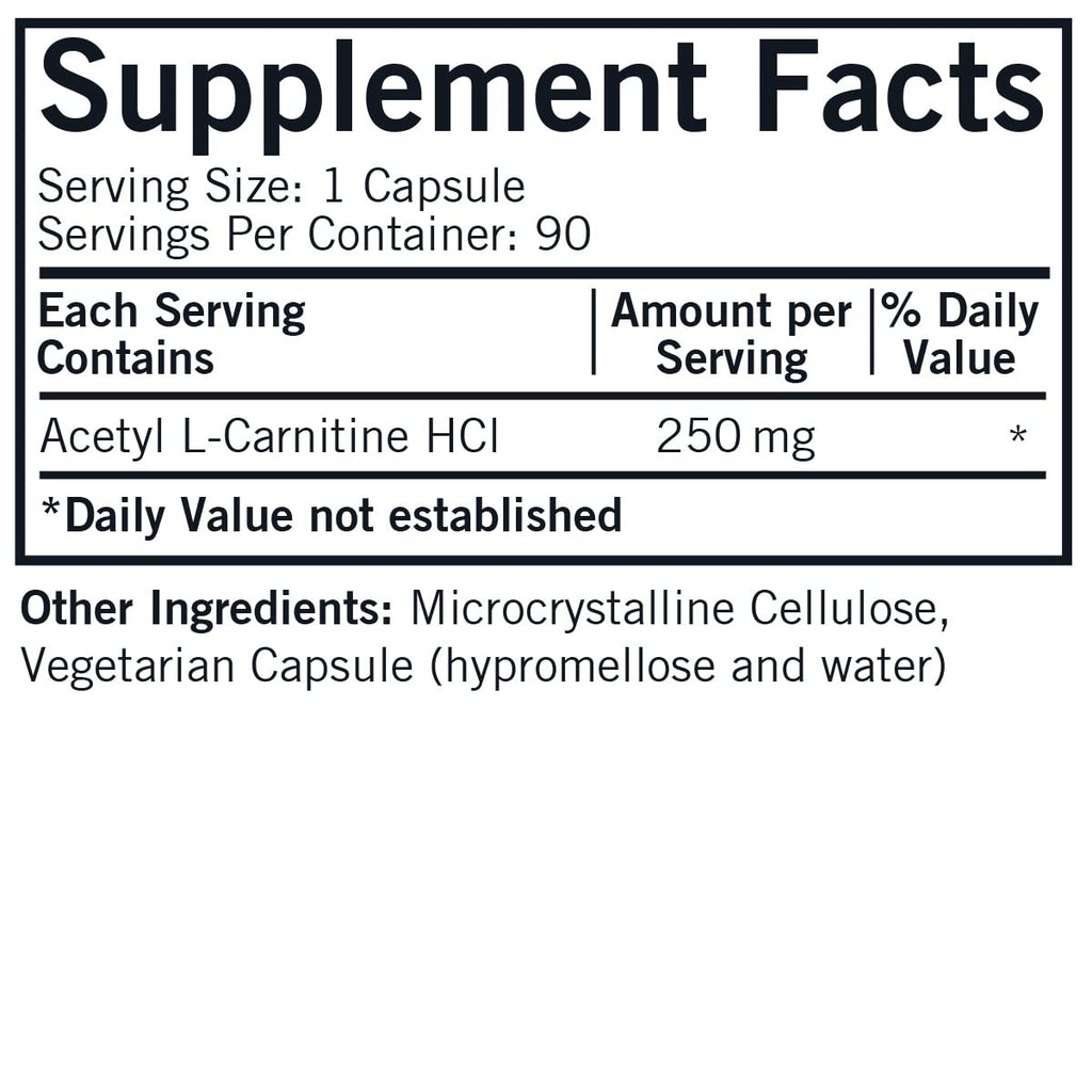 Kirkman Acetyl L-Carnitine 250 mg - 90 Capsules - image 2