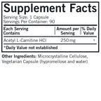 Kirkman Acetyl L-Carnitine 250 mg - 90 Capsules - image 2