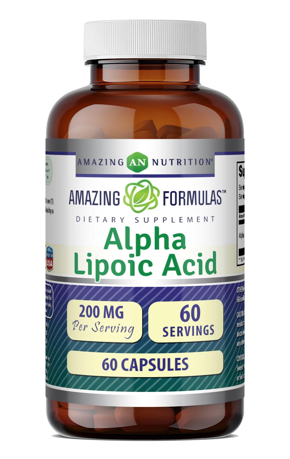 Amazing Nutrition Alpha Lipoic Acid 200 Mg - 60 Capsules