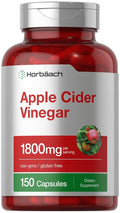 Horbäach Apple Cider Vinegar Capsules 1800mg - 150 Count
