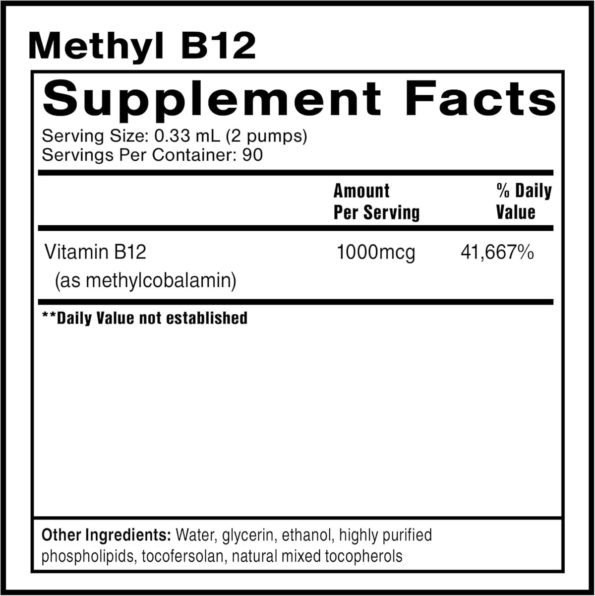 Quicksilver Scientific Methyl B12 1000mcg Liquid - 90 Servings - image 2