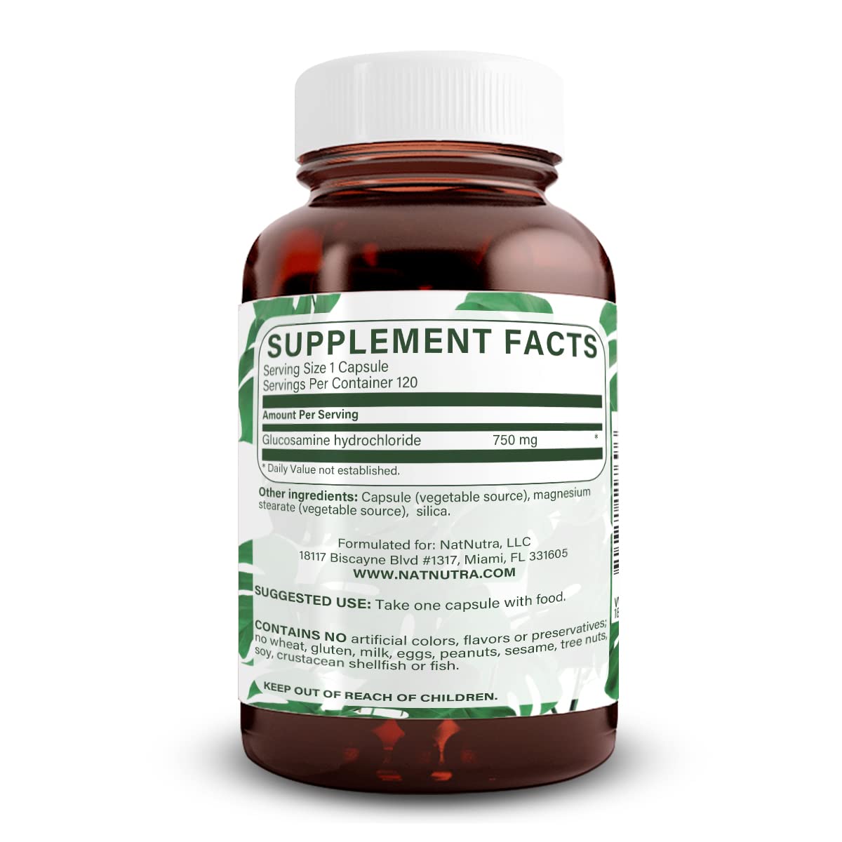 Natural Nutra Vegan Glucosamine Hydrochloride - 120 Capsules - image 2