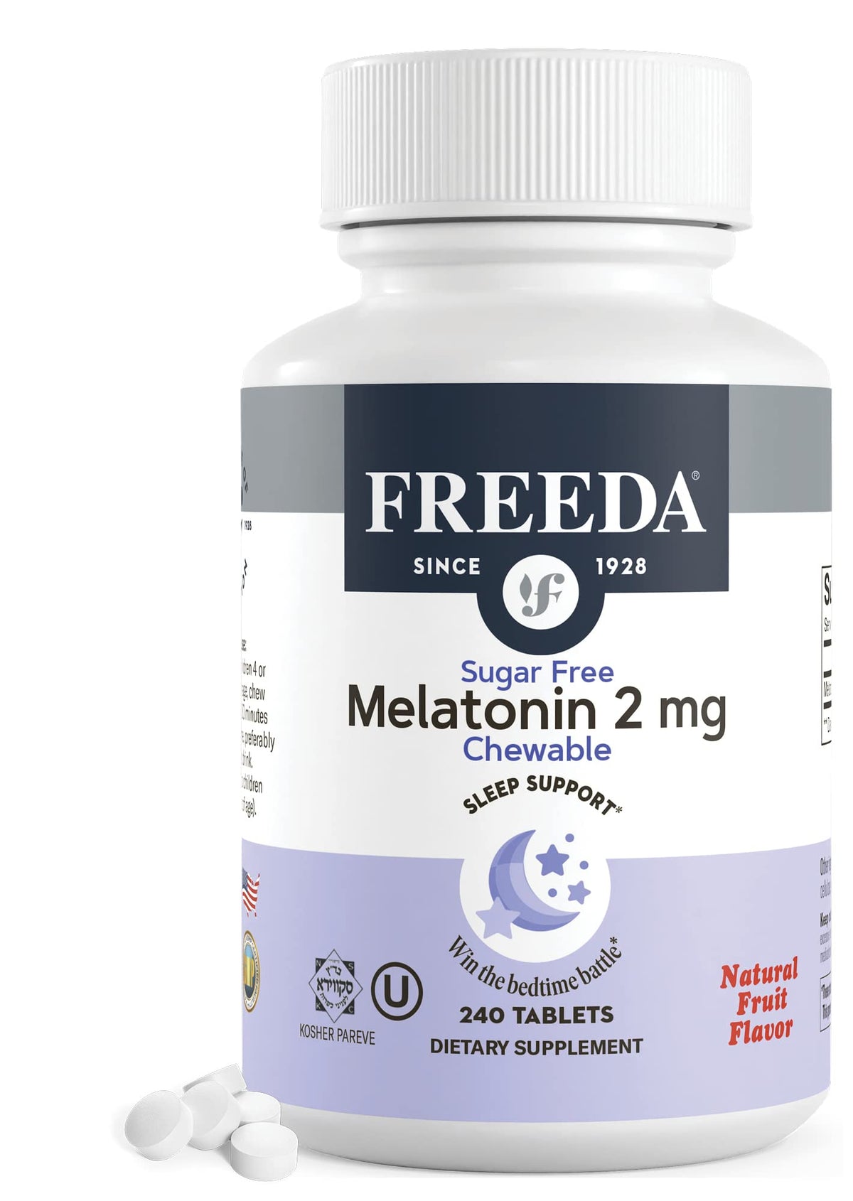 FREEDA Melatonin 2mg Sugar-Free Chewables