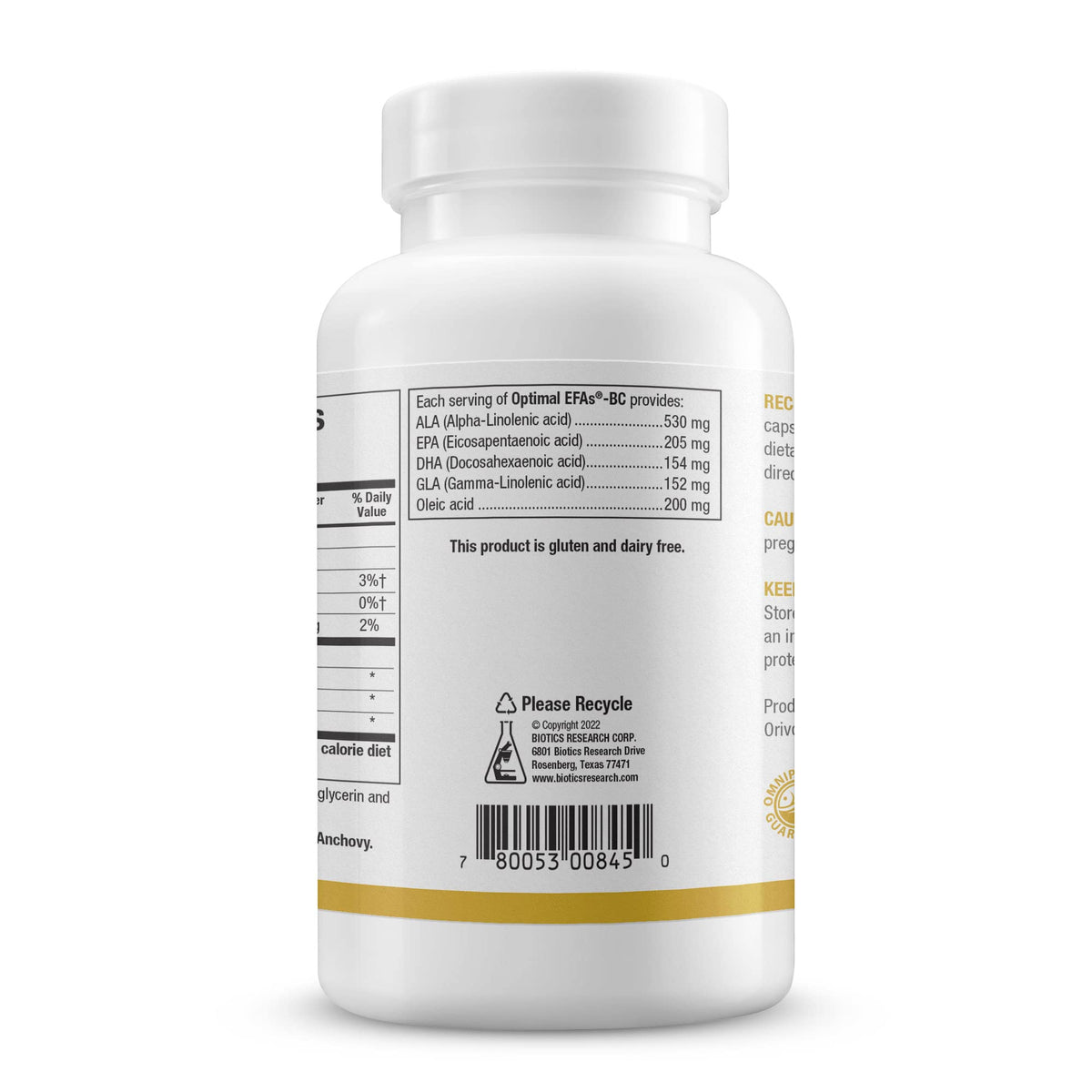 BIOTICS RESEARCH Optimal EFAs-BC Triple Omega 3 6 9 - 120 Softgels - image 4