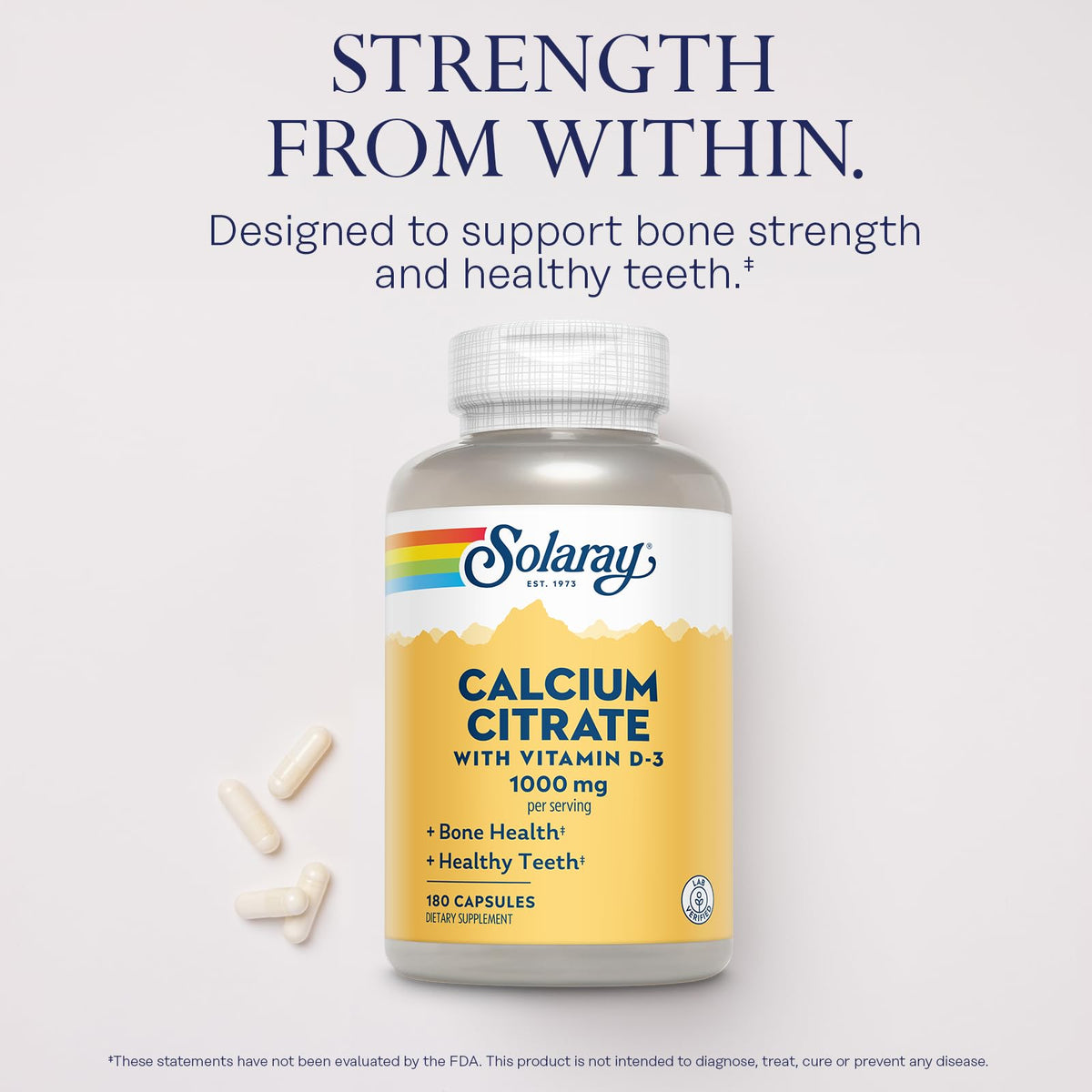 SOLARAY Capsule Calcium Citrate Bone Strength,Healthy Teeth 1000Mg