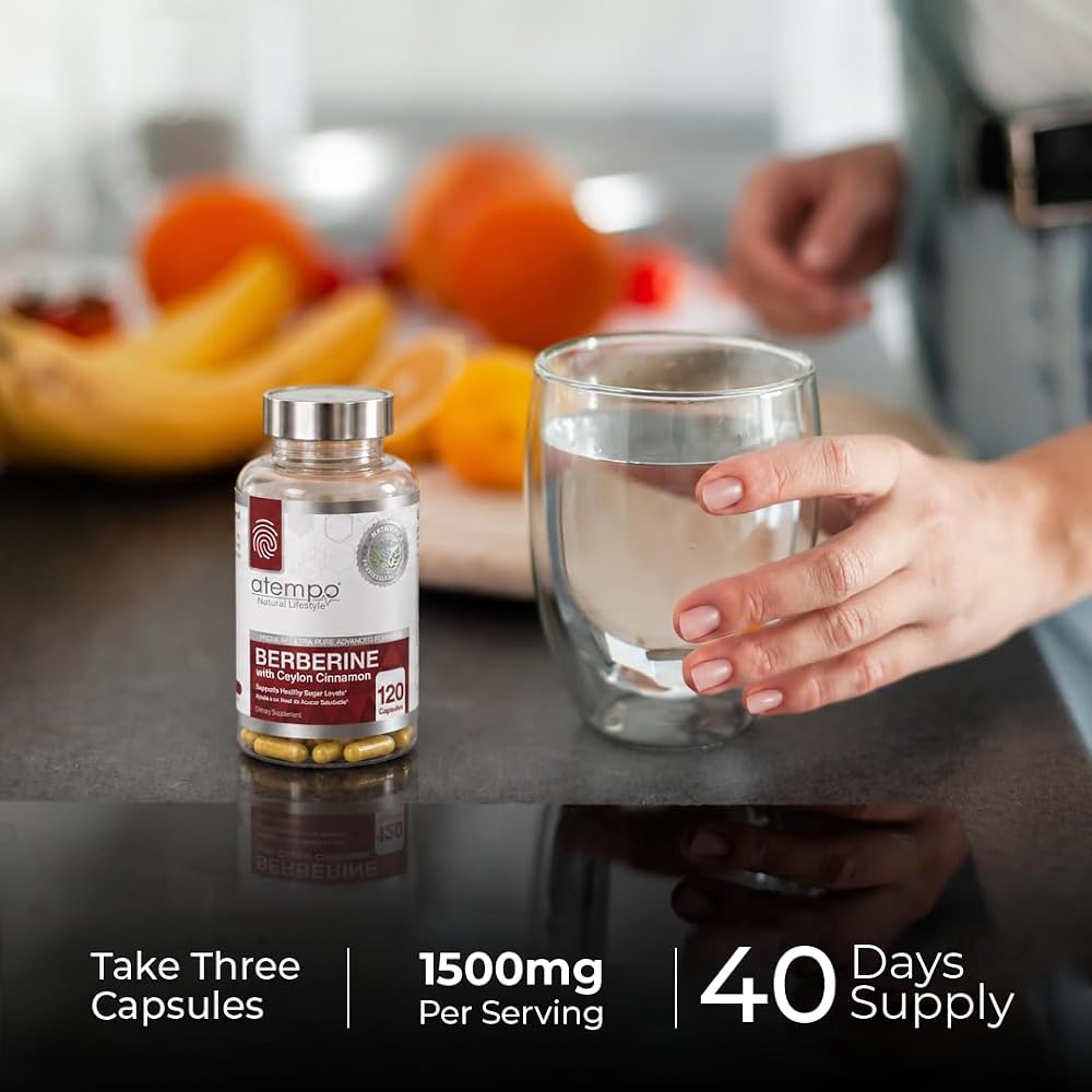 ATEMPO Berberine with Ceylon Cinnamon 1500mg - 120 Capsules - image 7