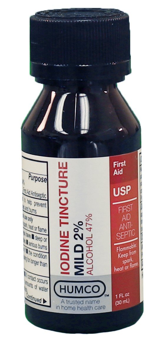 Humco Iodine Tincture Mild 2% USP - 1 Fl Oz