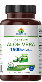 Brieofood Organic Aloe Vera 1500mg - 90 Vegetarian Tablets - image 2