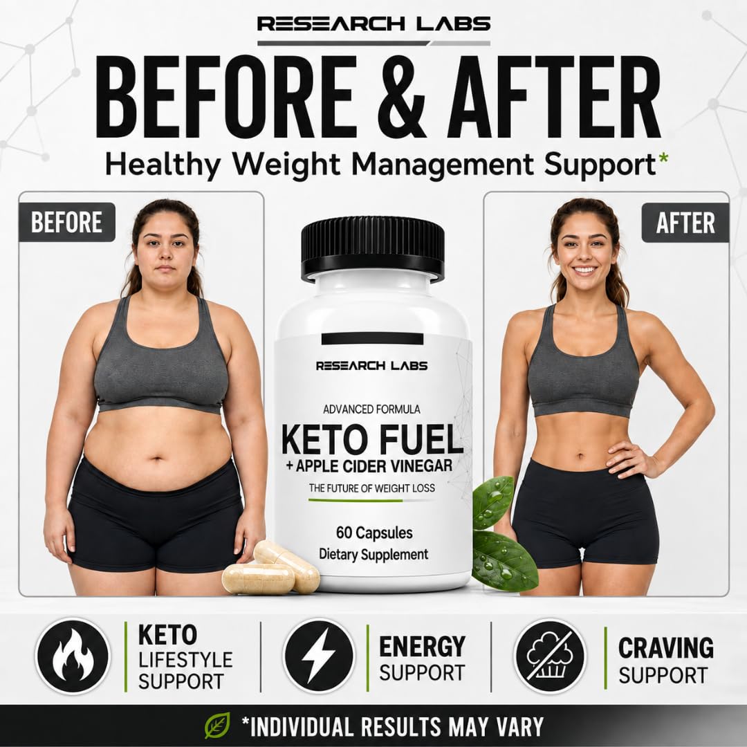 Research Labs Keto Diet Pills with Apple Cider Vinegar - 120 Capsules - image 4