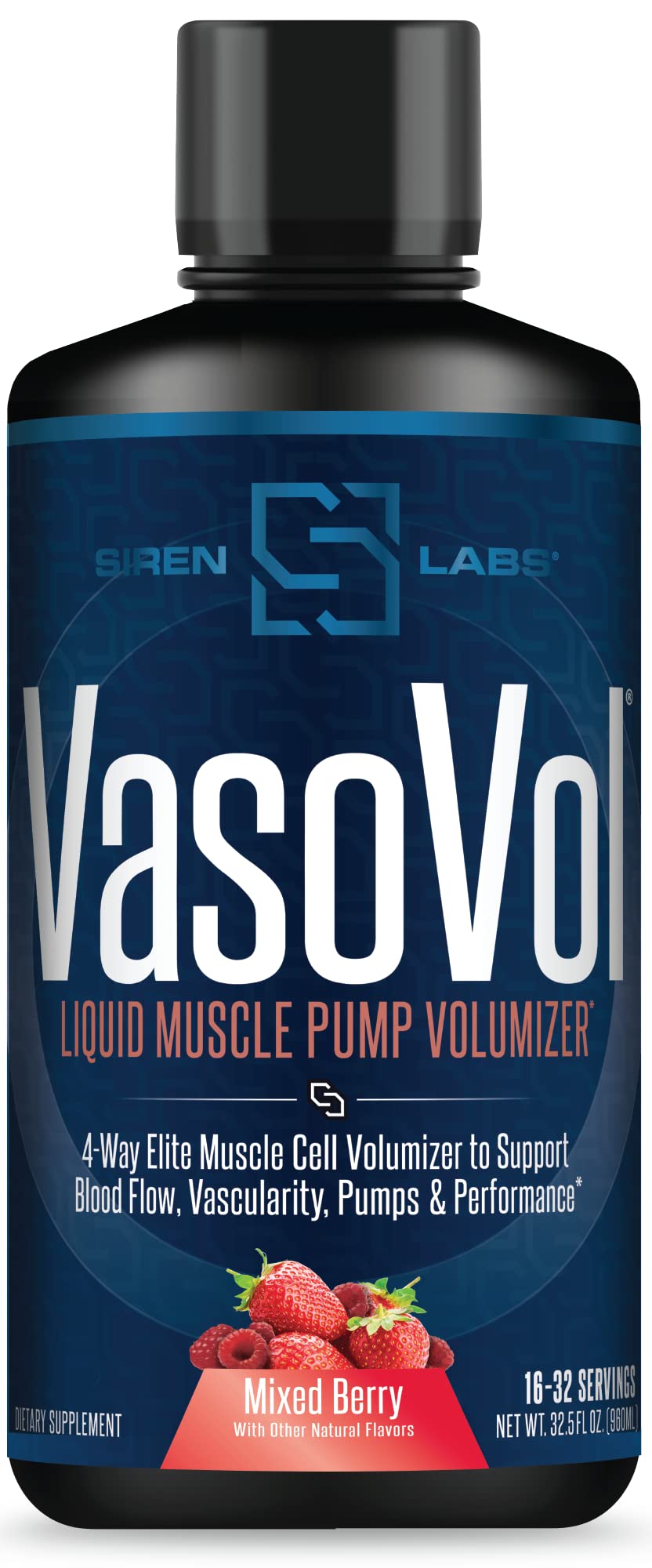 SIRENLABS Vaso-VOL Liquid Pump Volumizer Mixed Berry