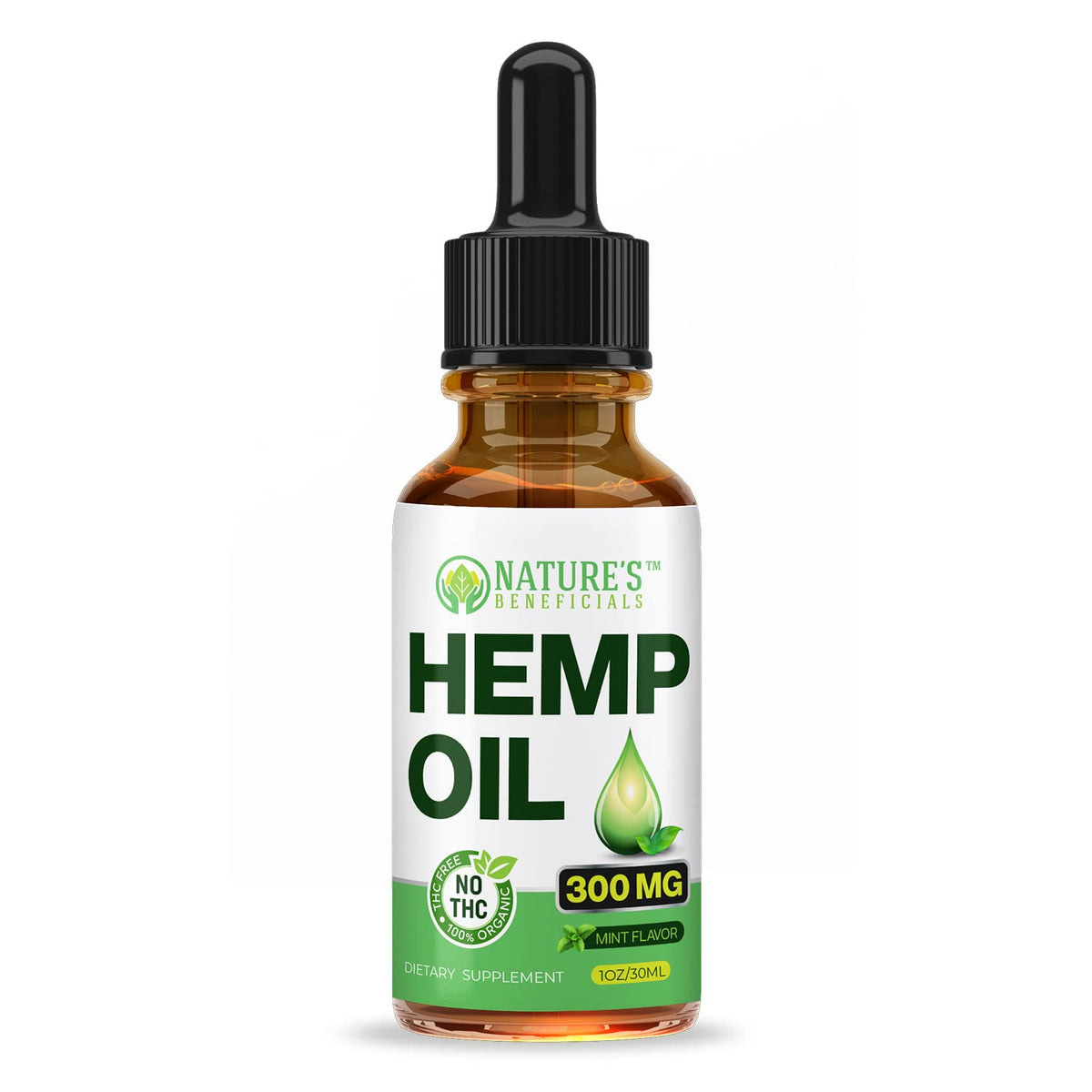 NATURE'S BENEFICIALS Organic Hemp Oil Extract Drops