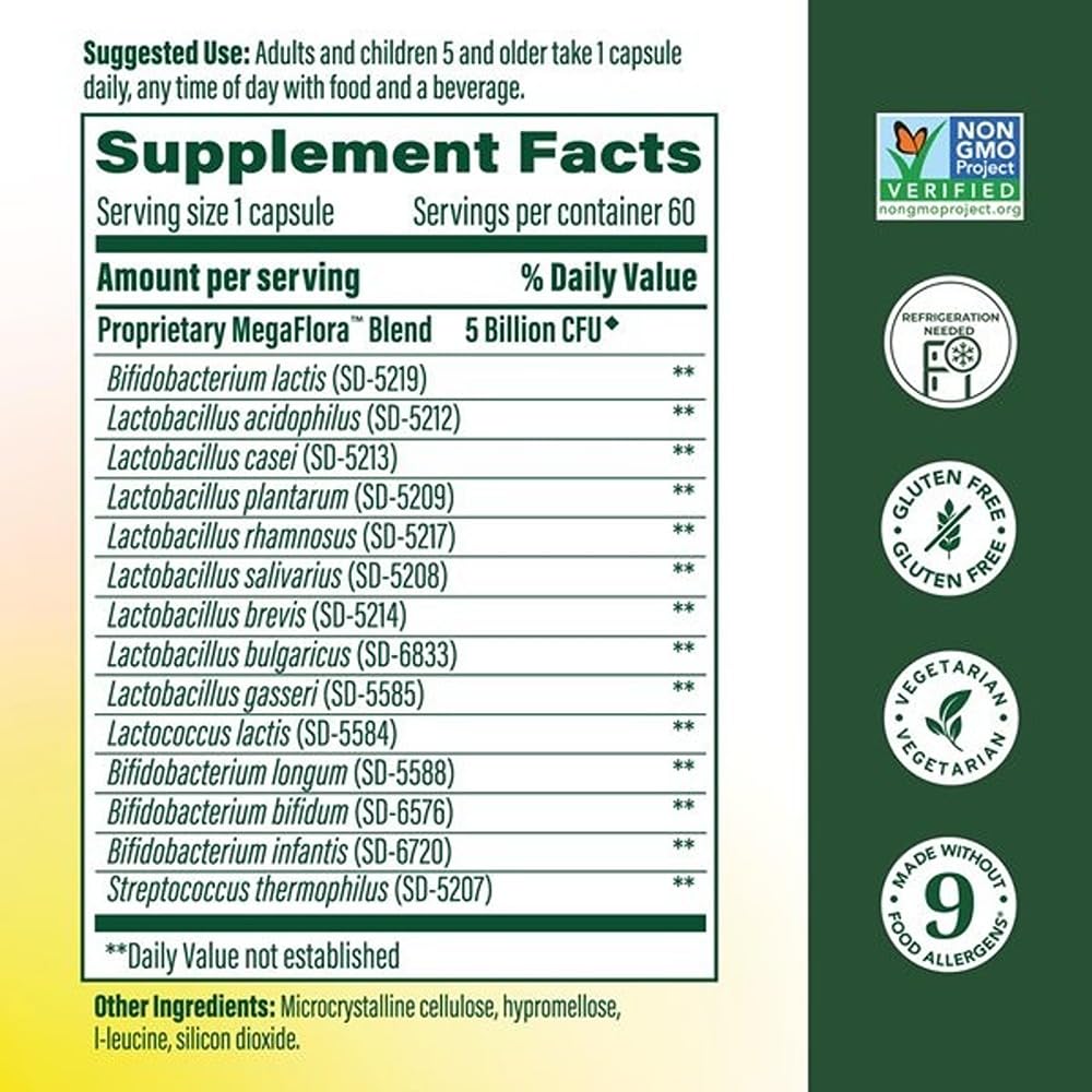 MegaFood MegaFlora Probiotics for Kids 5+ - 60 Mini Capsules - image 2
