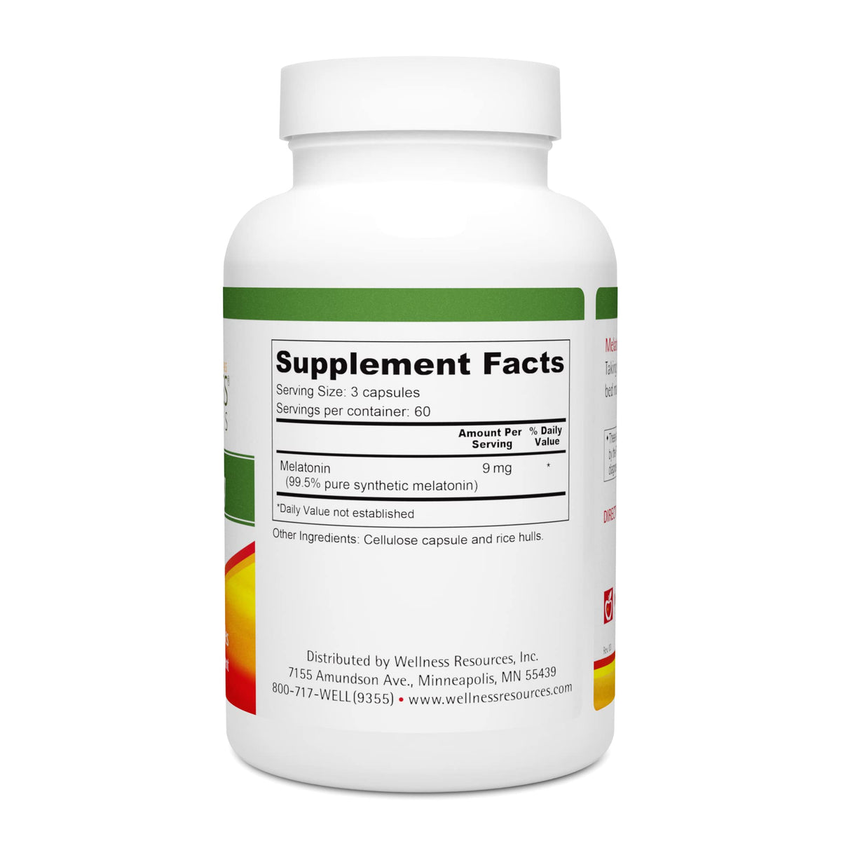 Wellness Resources Melatonin 3 mg Sleep Support - 180 Capsules - image 2