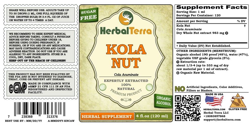 Herbal Terra LLC Kola Nut (Cola Acuminate) Tincture