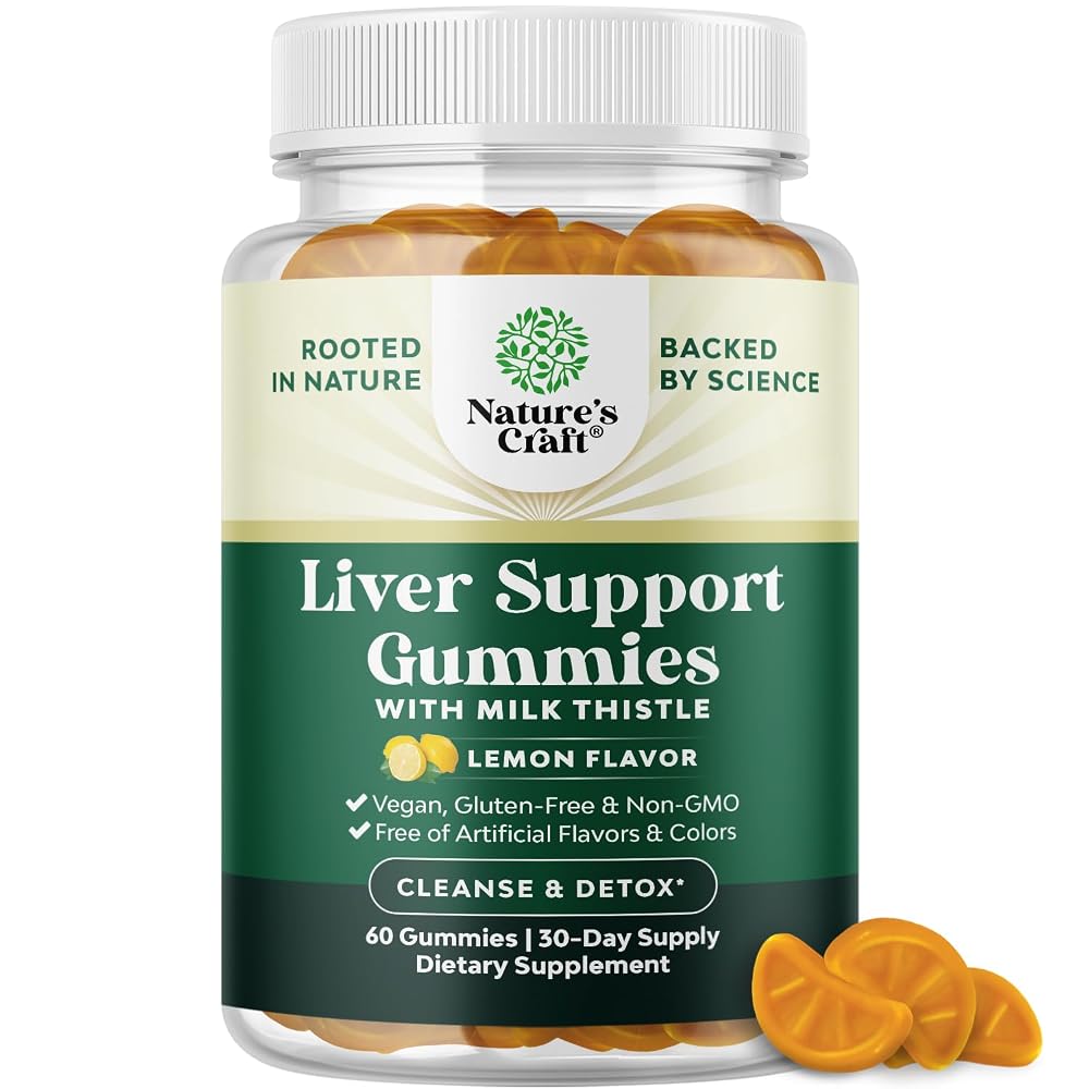 Natures Craft Liver Support Milk Thistle Gummies - 60 Count