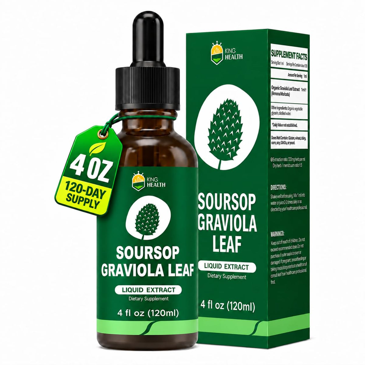 KingHealth Organic Soursop Leaves Extract Drops