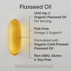 Sports Research Organic Flaxseed Oil 1242mg - 200 Softgels - image 2